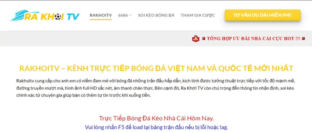 Rakhoitv đảm bảo chất lượng link xem bóng đá trực tiếp uy tín nhất