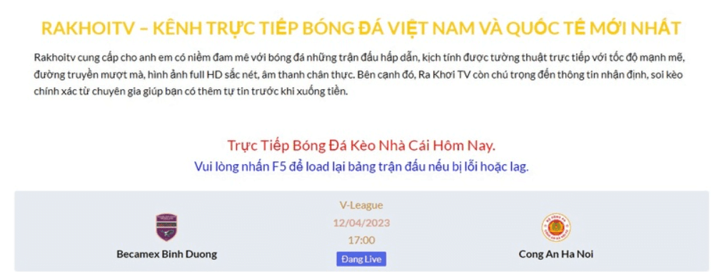 Theo dõi bóng đá trực tiếp trên rakhoitv chỉ với vài bước đơn giản