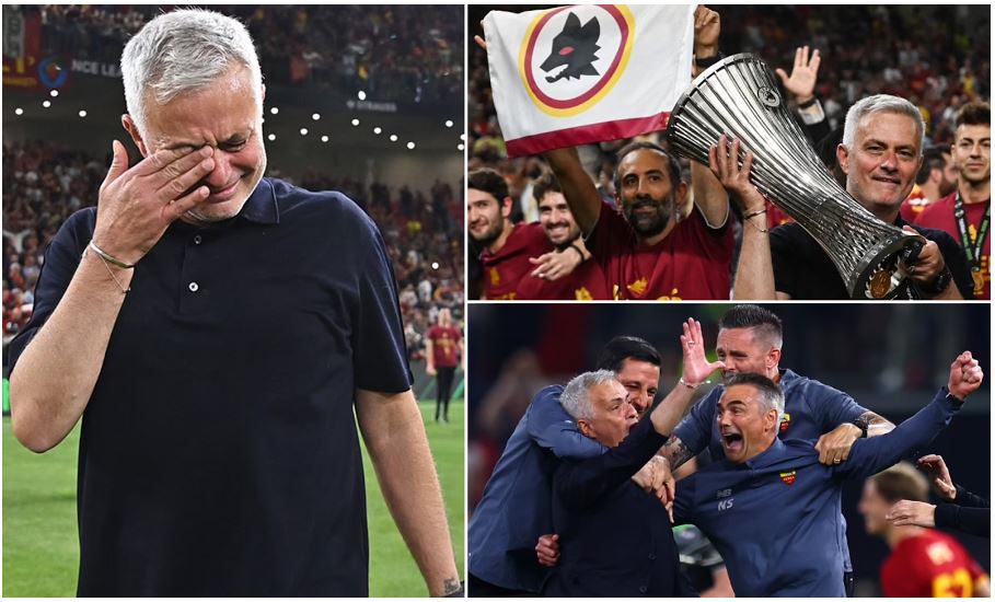 Mourinho cũng đã đem về phòng truyền thống Roma chiếc cúp Conference League 