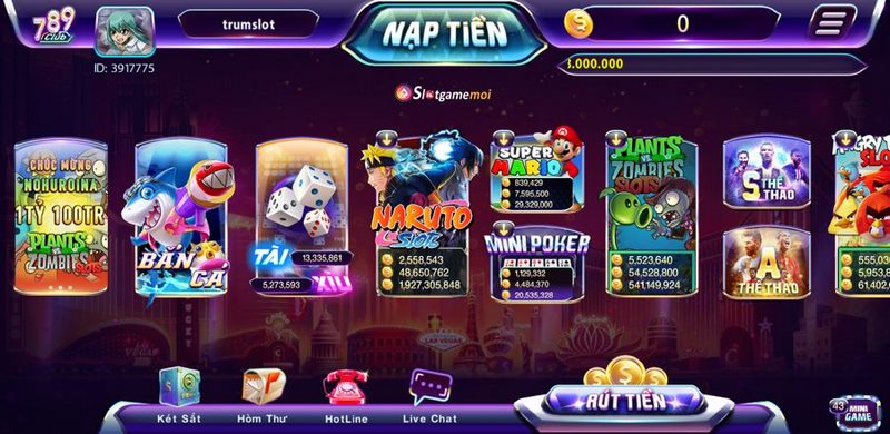 Game bài đổi tiền thưởng 789 club siêu hấp dẫn