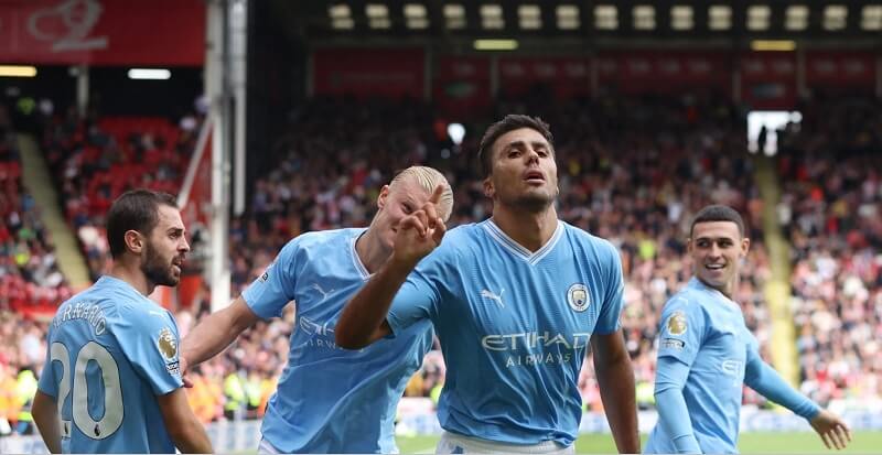 Rodri thực sự là cứu tinh của City ở trận đấu này bằng pha nã đại bác cháy lưới Sheff Utd ở những phút cuối cùng