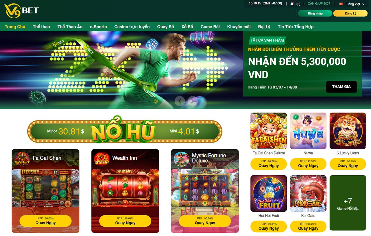 Mảng cược có tại nhà cái V9bet đa dạng thể loại cho anh em săn thưởng online