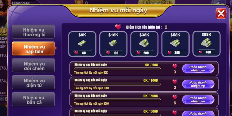 Cách nhận tiền thưởng mỗi ngày tại hệ thống của 68 game bài