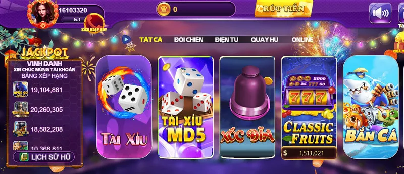 Trải nghiệm nhiều game hấp dẫn tại hệ thống