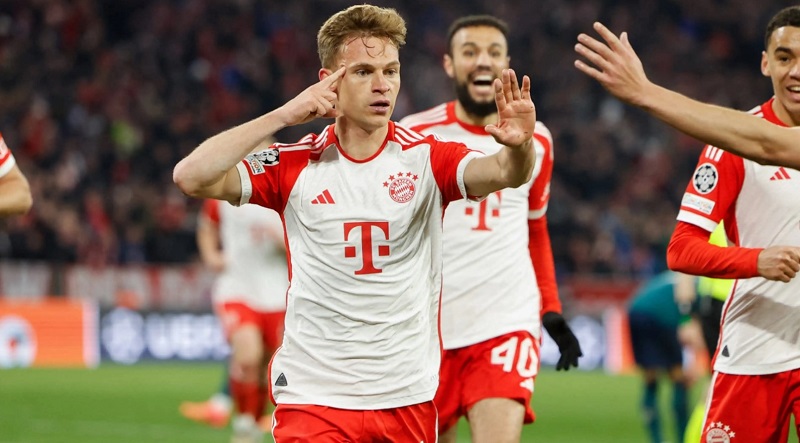 Kimmich ăn mừng sau bàn thắng mở tỷ số