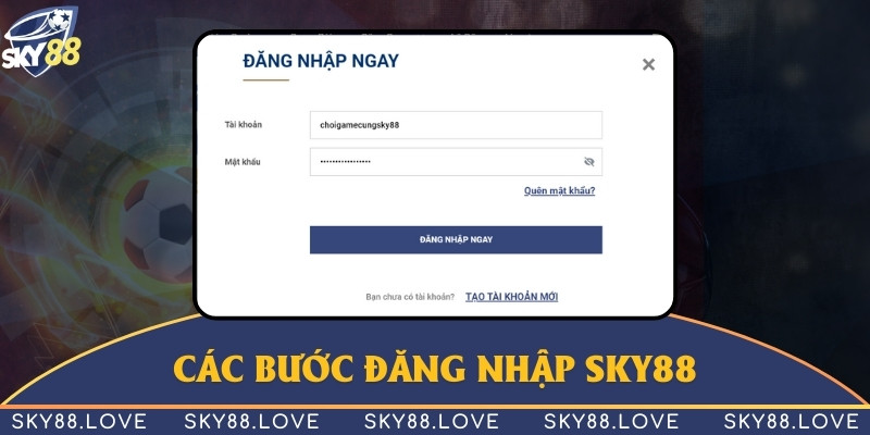 Đăng nhập dễ dàng vào Sky88